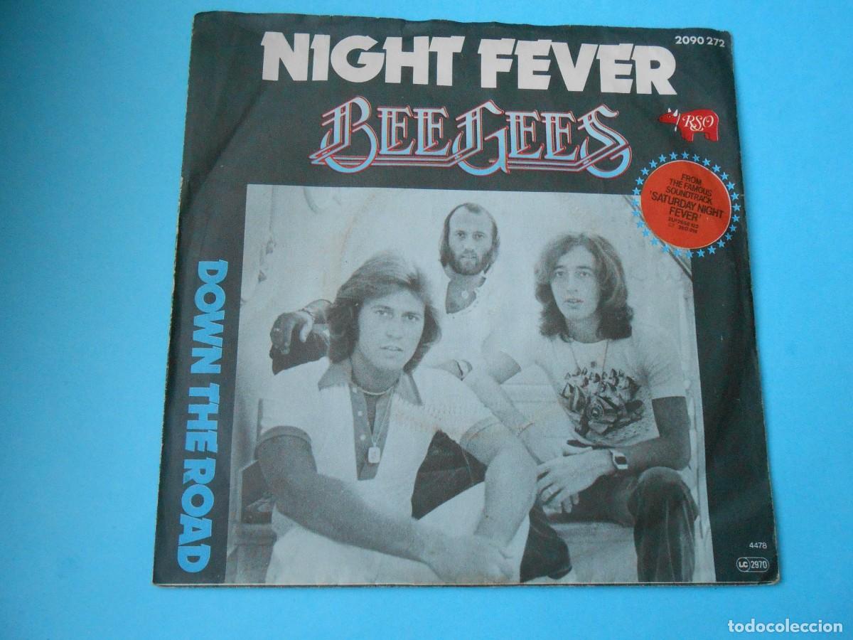 Discos de vinilo: BEE GEES, SG, NIGHT FEVER + 1, A&Ntilde;O 1977, RSO, 2090 272, MADE IN WEST GERMANY