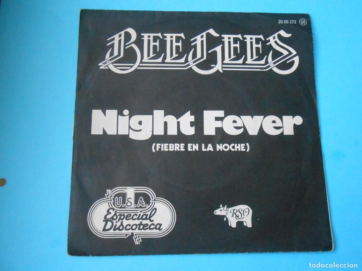 Discos de vinilo: BEE GEES, SG, NIGHT FEVER + 1, A&Ntilde;O 1978, RSO, 20 90 272,