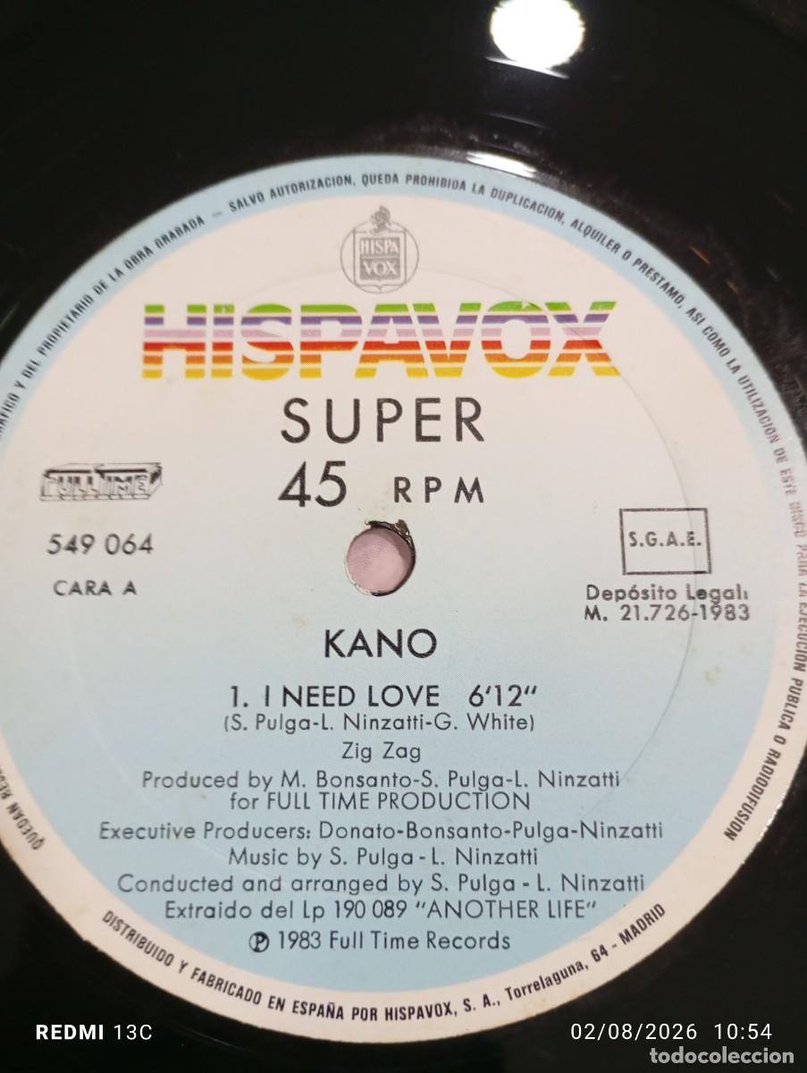Discos de vinilo: Maxi 12 &rdquo; Kano &lrm;&ndash; I Need Love - Foto 3