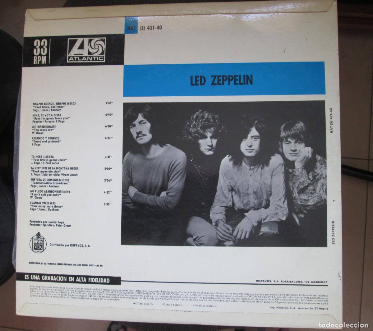 Discos de vinilo: Led Zeppelin (Primer Lp) Espa&ntilde;a - HAT 421-40 - Foto 3