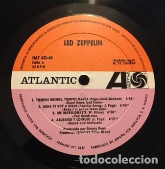 Discos de vinilo: Led Zeppelin (Primer Lp) Espa&ntilde;a - HAT 421-40 - Foto 5