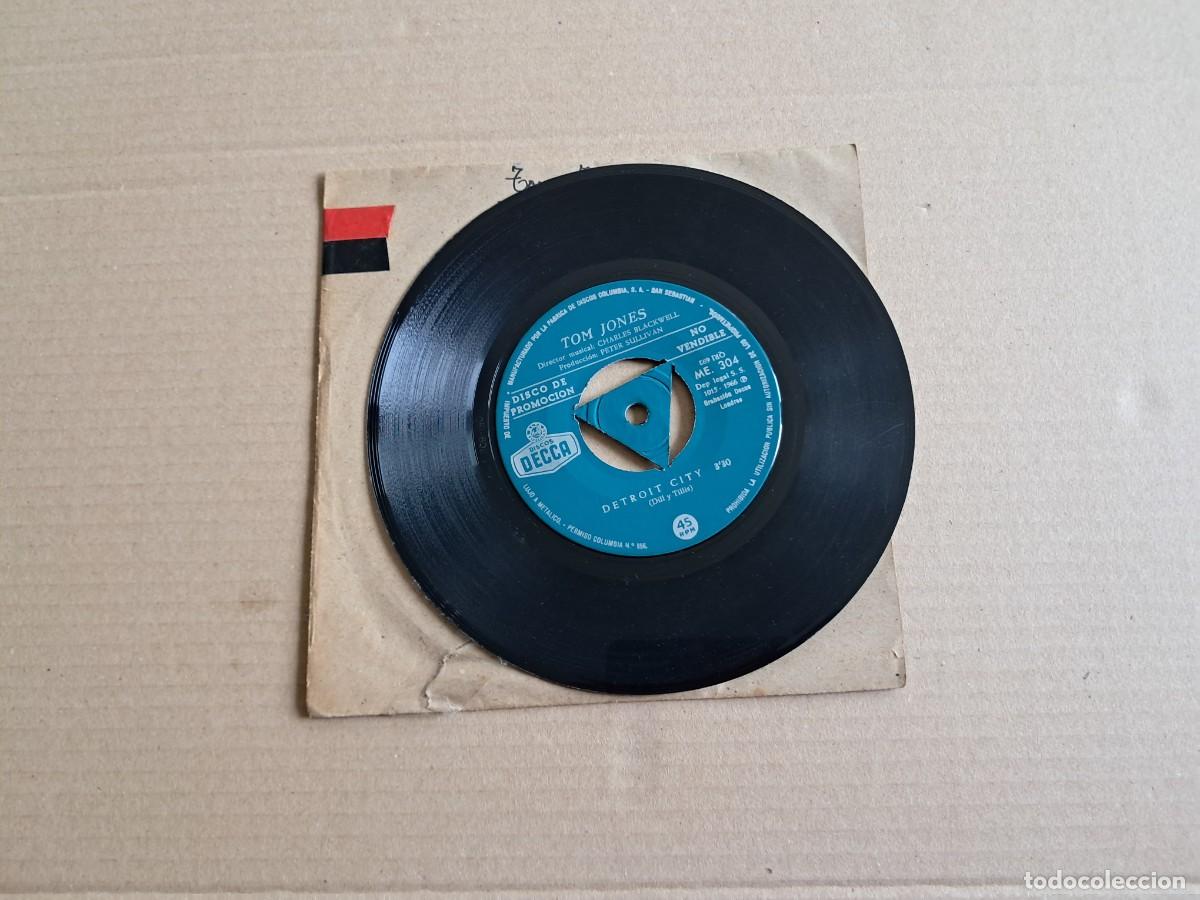 Discos de vinilo: TOM JONES - DETROIT CITY SINGLE PROMOCIONAL 1966 EDICION ESPA&Ntilde;OLA