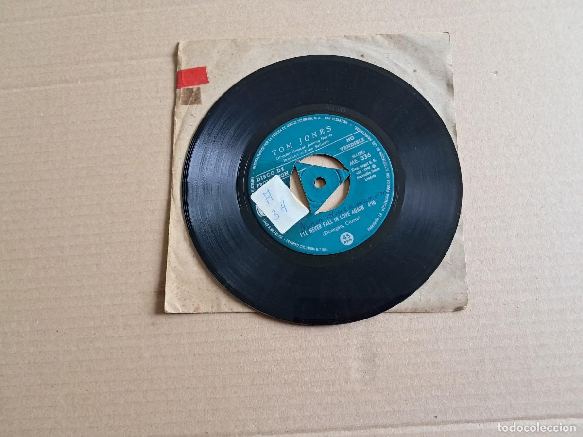 Discos de vinilo: TOM JONES - I&acute;LL NEVER FALL IN LOVE AGAIN SINGLE PROMOCIONAL 1967 EDICION ESPA&Ntilde;OLA