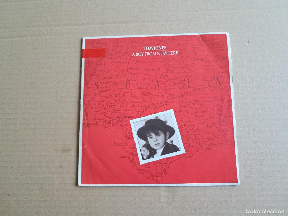 Discos de vinilo: TOM JONES - A BOY FROM NOWHERE SINGLE PROMOCIONAL 1987 EDICION ESPA&Ntilde;OLA