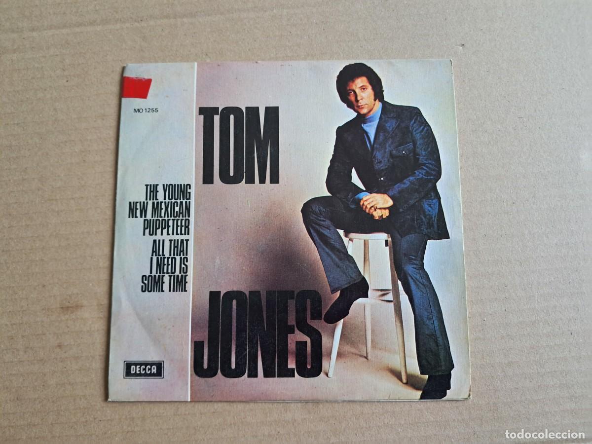 Discos de vinilo: TOM JONES - THE YOUNG NEW MEXICAN PUPPETEER SINGLE PROMOCIONAL 1972 EDICION ESPA&Ntilde;OLA