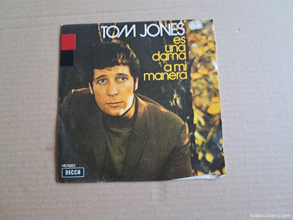 Discos de vinilo: TOM JONES - ES UNA DAMA SINGLE PROMOCIONAL 1971 EDICION ESPA&Ntilde;OLA