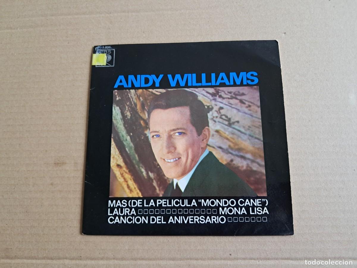 Discos de vinilo: ANDY WILLIAMS - MAS EP 4 TEMAS 1964 EDICION ESPA&Ntilde;OLA