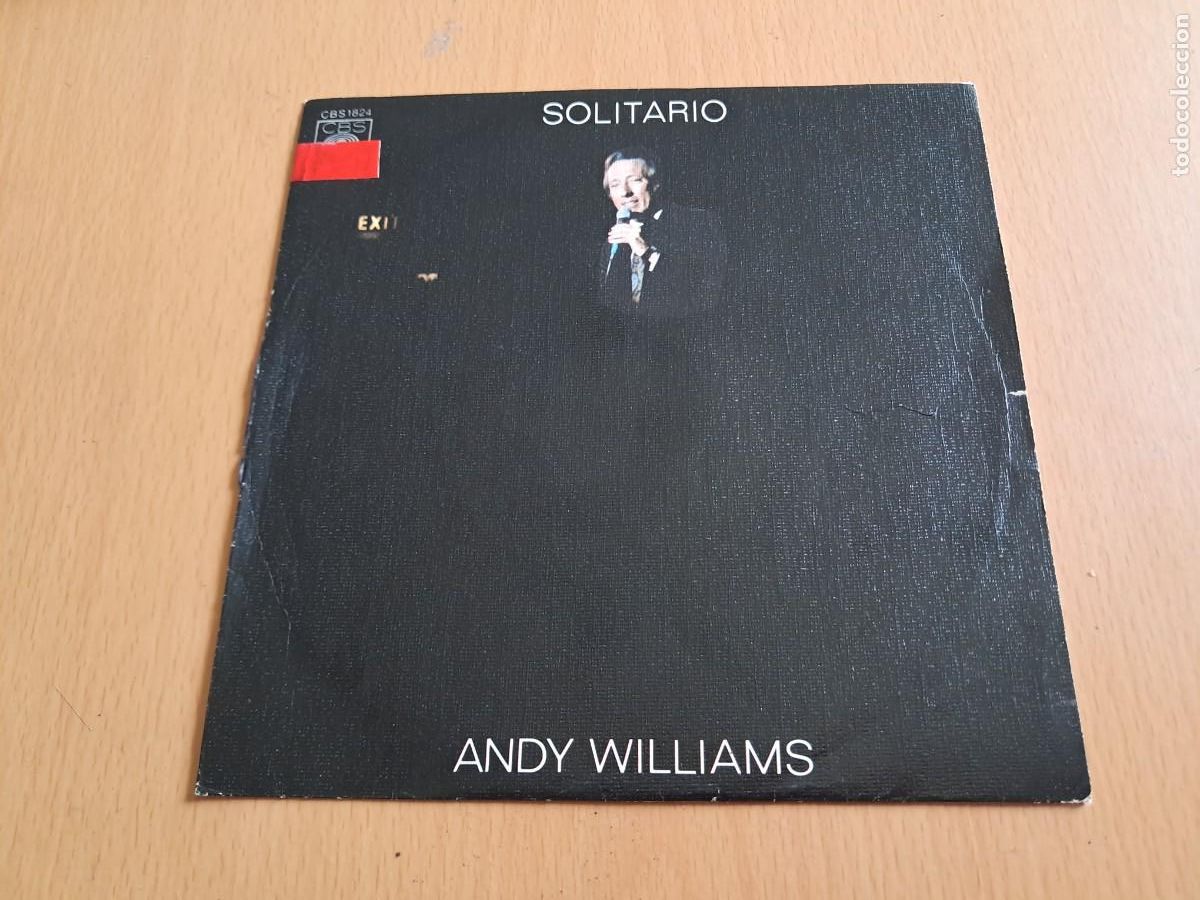 Discos de vinilo: ANDY WILLIAMS - SOLITARIO SINGLE 1973 EDICION ESPA&Ntilde;OLA