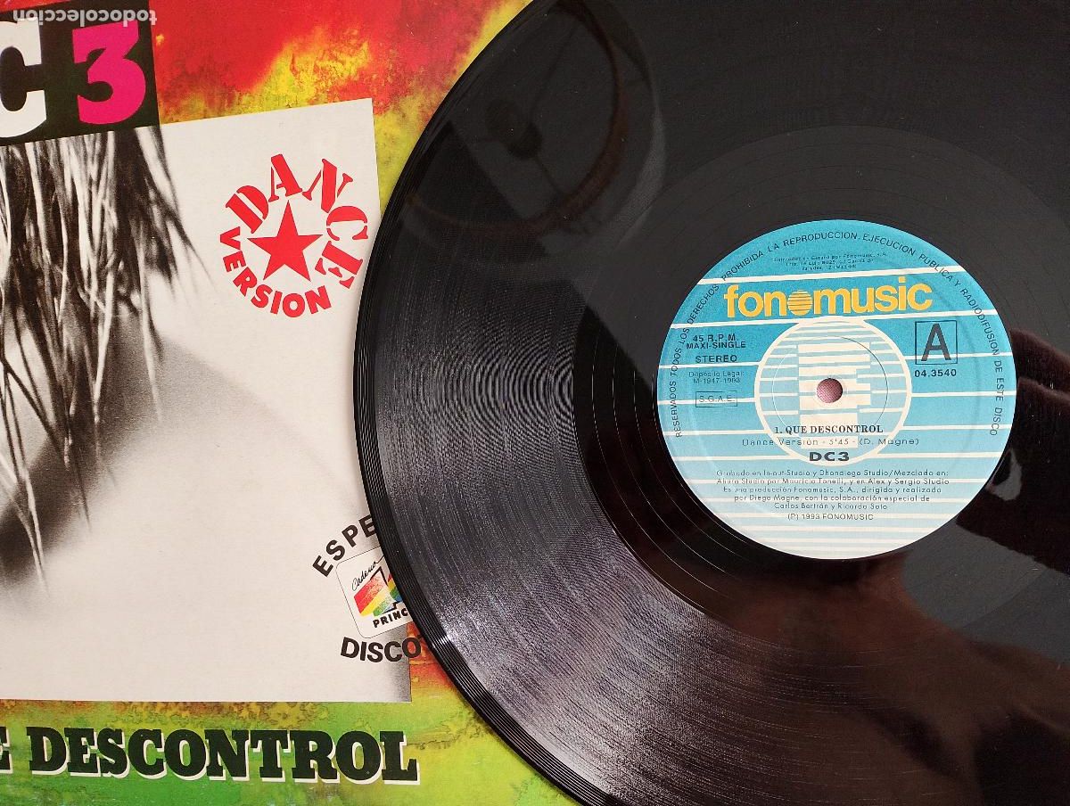 Discos de vinilo: DC3 &ndash; Qu&eacute; Descontrol, 1993 , Synth-pop - Foto 4