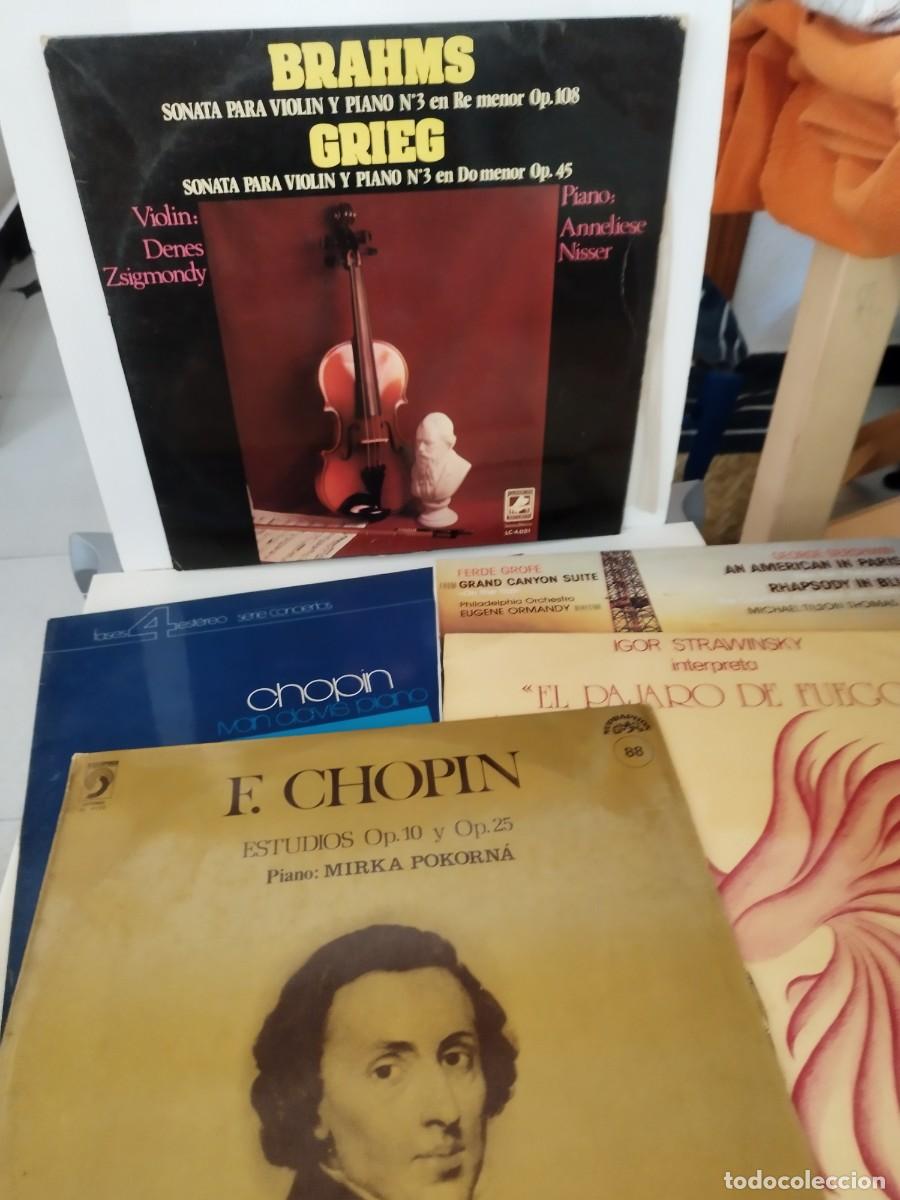 Discos de vinilo: Lote de 5 vinilos m&uacute;sica cl&aacute;sica. Chopin, el gran ca&ntilde;&oacute;n, Brahms Greg. Lp