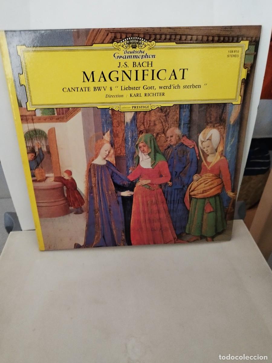 Discos de vinilo: J.-S. Bach, Karl Richter &ndash; Magnificat / Cantate BWV 8 &rdquo; Liebster Gott, Werd'ich Sterben . Vinilo lp