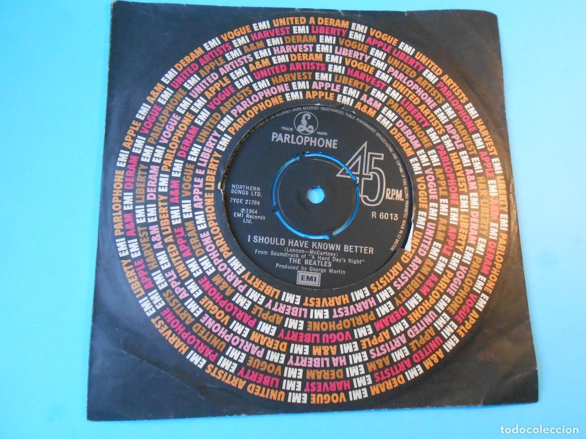 Discos de vinilo: BEATLES, THE, SG, I SHOULD HAVE KNOWN BETTER + 1, A&Ntilde;O 1976, PARLOPHONE R 6013, GENERIC, GT. BRITAIN