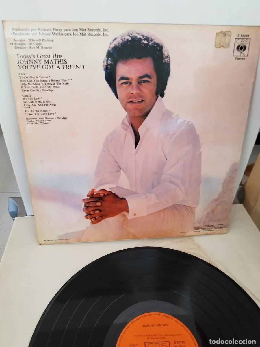 Discos de vinilo: Johnny Mathis &ndash; Youve Got A Friend. Vinilo lp. - Foto 3