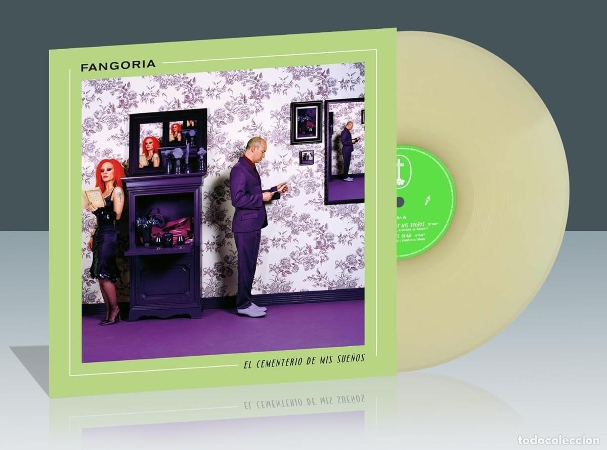 Discos de vinilo: Fangoria * Vinilo Color Crema Transparente * El Cementerio De Mis Sue&ntilde;os * Mago de Oz * Rey Glam