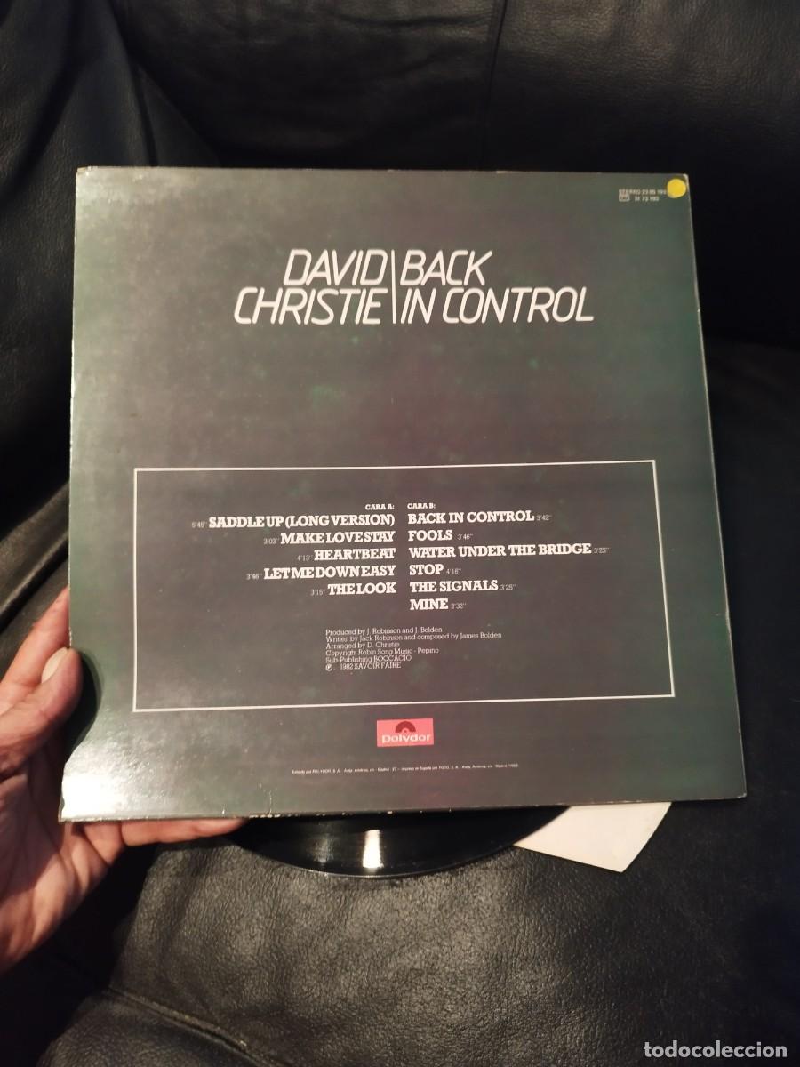 Discos de vinilo: David Christie &ndash; Back In Control. Vinilo lp. - Foto 3