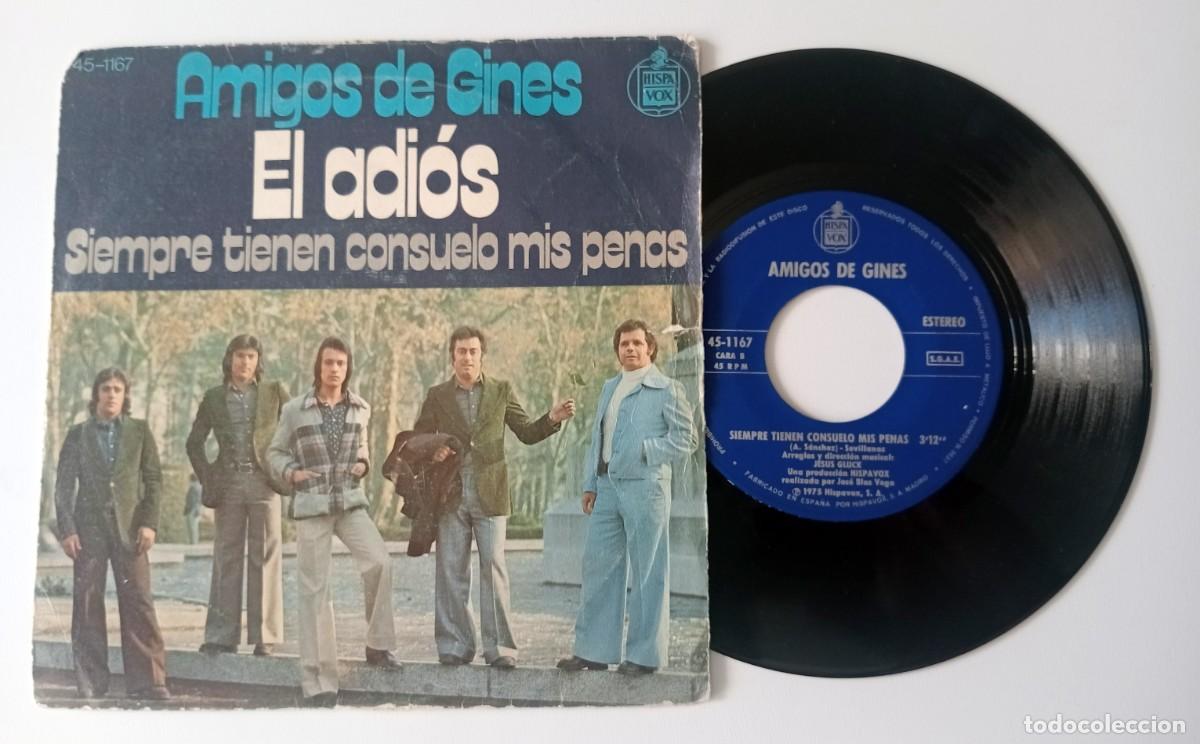 Discos de vinilo: SINGLE AMIGOS DE GINES - EL ADI&Oacute;S