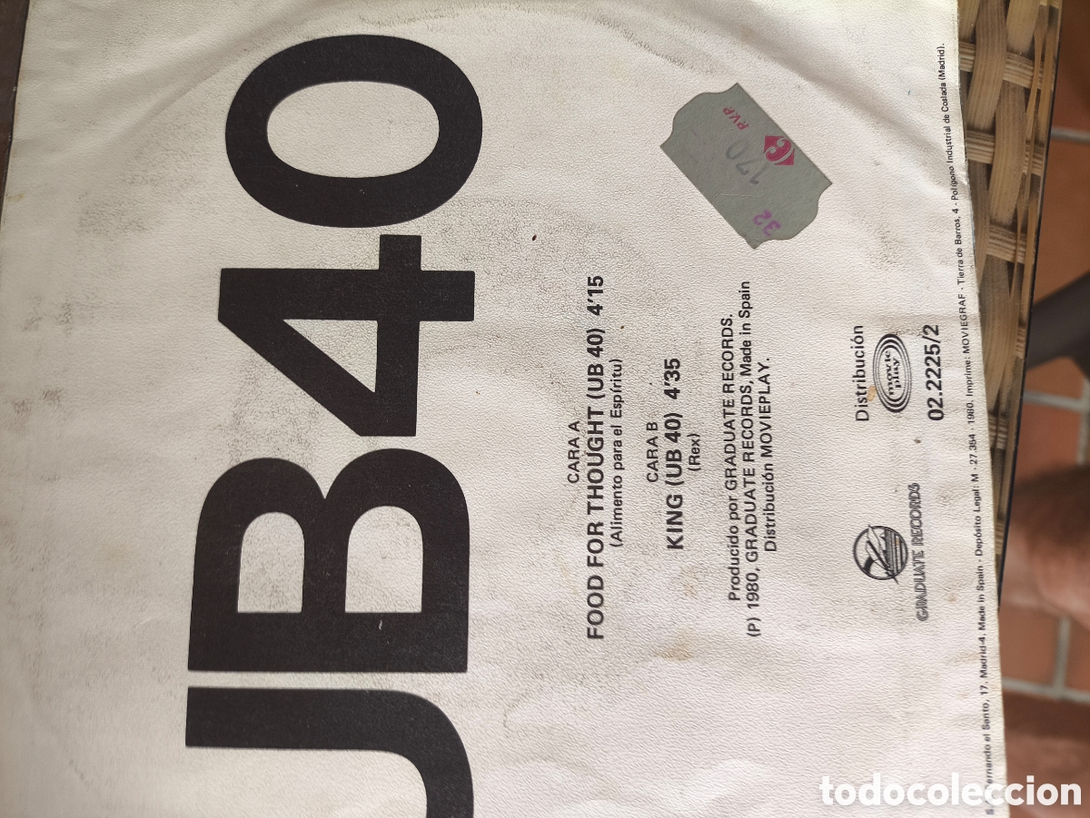 Discos de vinilo: Single de UB40.lote.U.n.195 - Foto 2