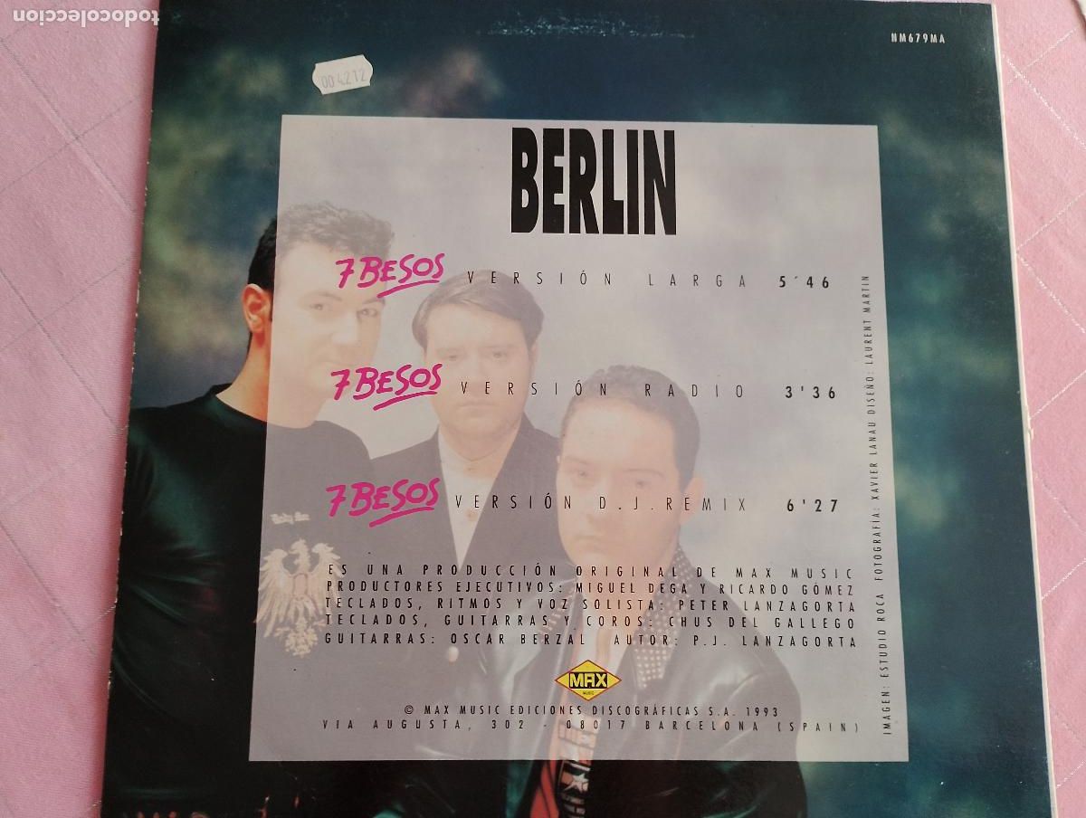 Discos de vinilo: berlin, 7 besos 1993, Synth-pop - Foto 2