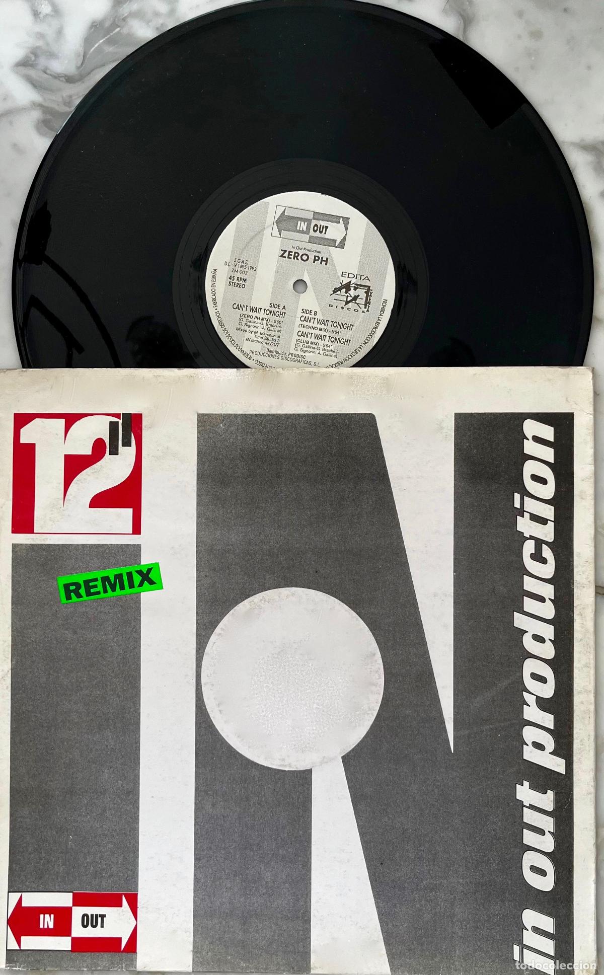 Discos de vinilo: ZERO PH . CAN&acute;T WAIT TONIGHT. MAXISINGLE ESPA&Ntilde;A 3 TEMAS 1992