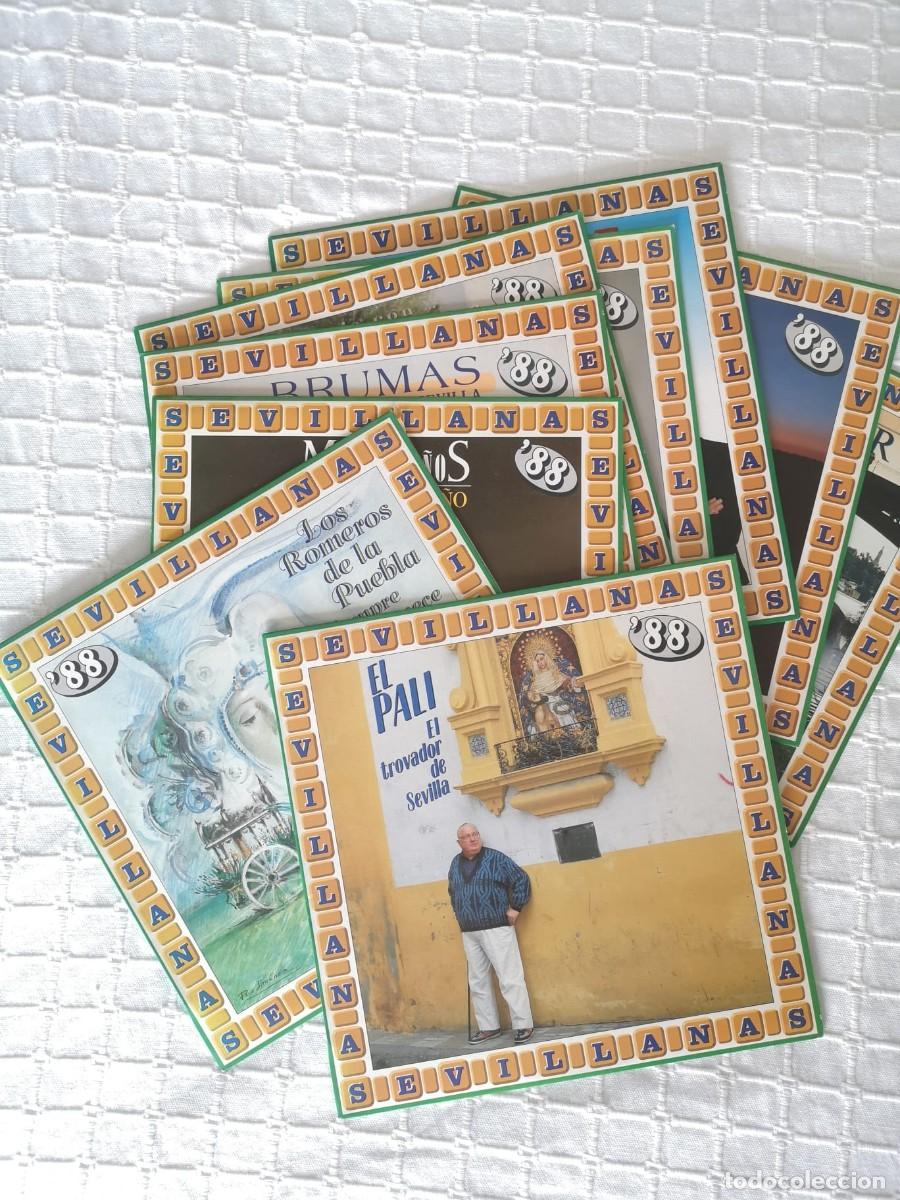 Discos de vinilo: Lote 9 Vinilos &rdquo;Sevillanas '88&rdquo; (Hispavox) - Impecables, Estado Coleccionista