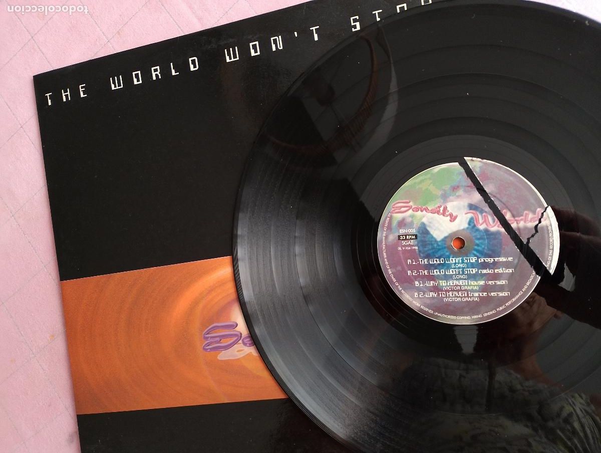 Discos de vinilo: Sensity World &ndash; The World Wont Stop,1996 techno - Foto 2