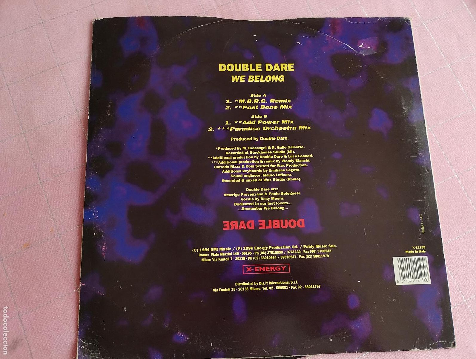 Discos de vinilo: Double Dare &ndash; We Belong, 1996, techno - Foto 4
