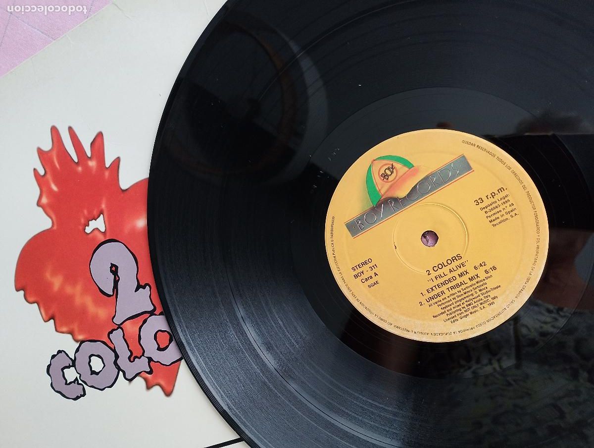 Discos de vinilo: 2 Colors &lrm;&ndash; I Fill Alive, 1995, techno - Foto 2