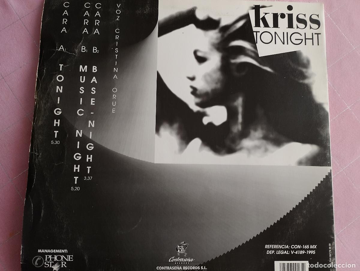 Discos de vinilo: Kriss Featuring High Density &ndash; Tonight, techno 1995 - Foto 2