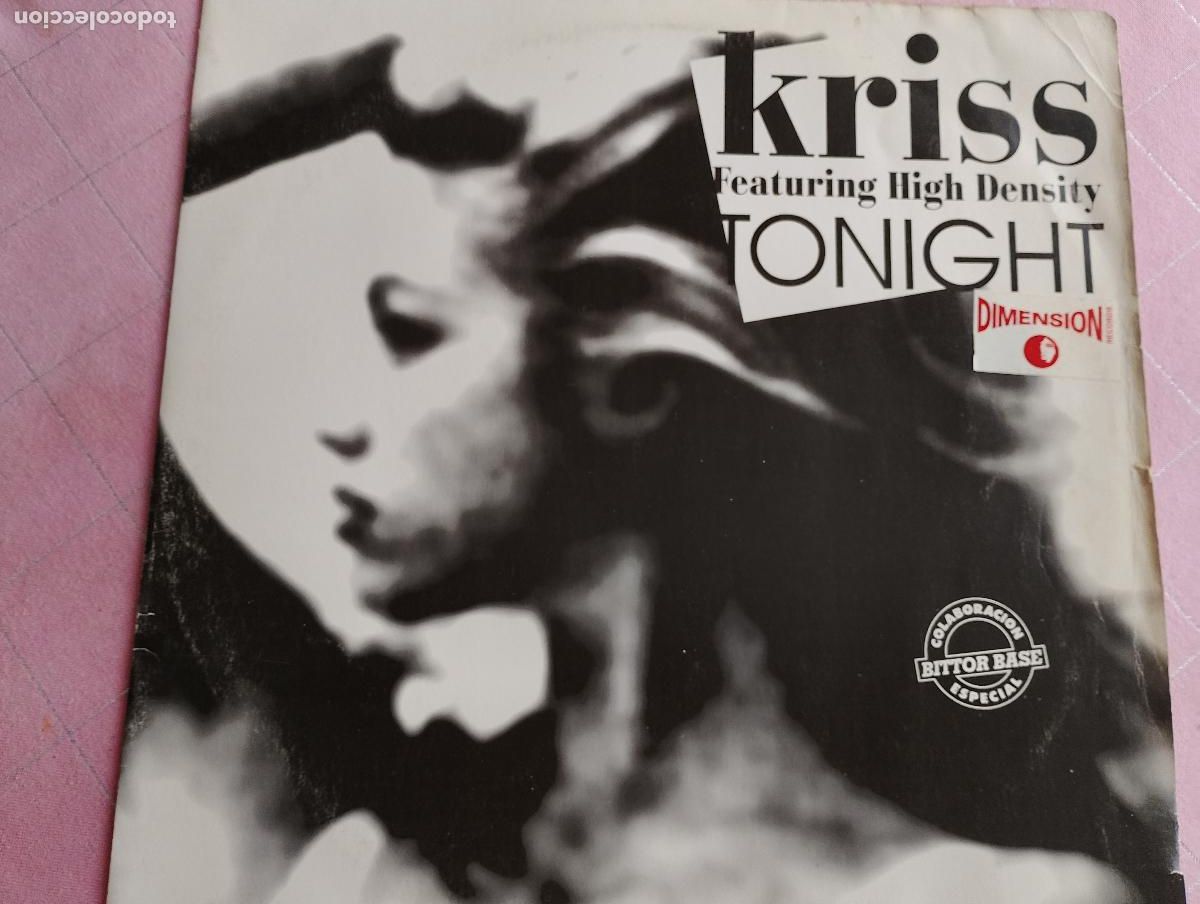 Discos de vinilo: Kriss Featuring High Density &ndash; Tonight, techno 1995 - Foto 3