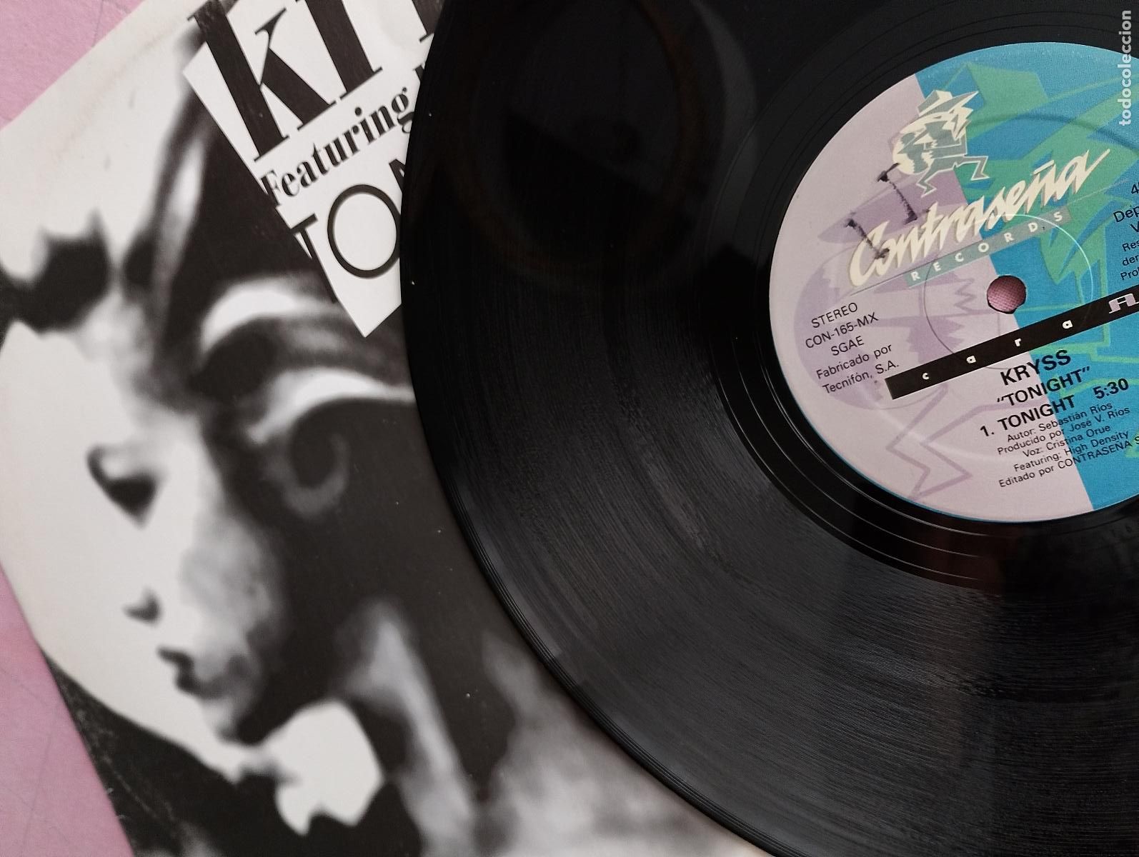 Discos de vinilo: Kriss Featuring High Density &ndash; Tonight, techno 1995 - Foto 5