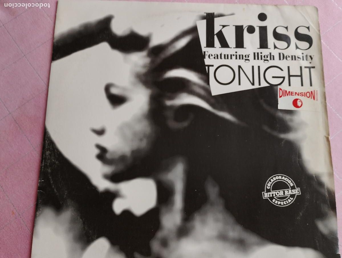 Discos de vinilo: Kriss Featuring High Density &ndash; Tonight, techno 1995