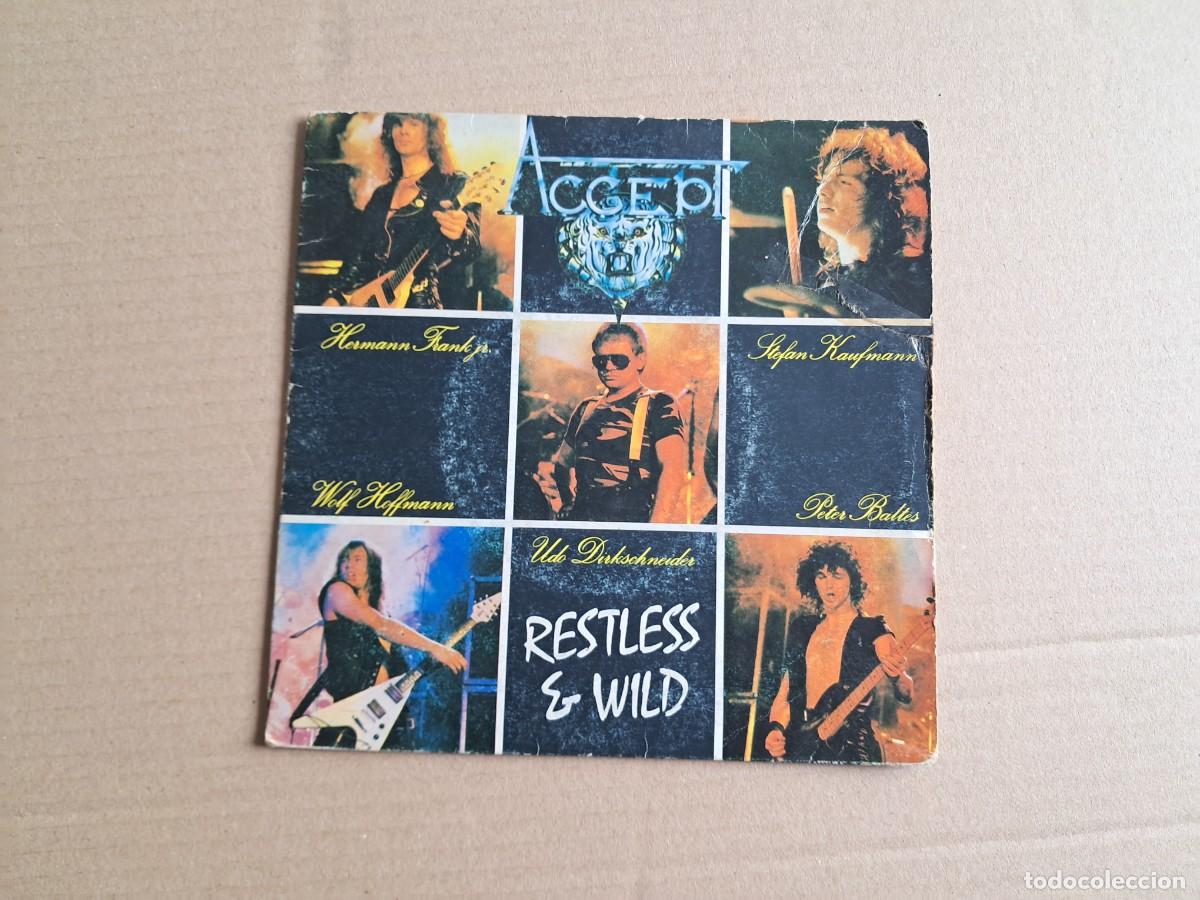 Discos de vinilo: ACCEPT - RESTLES & WILD SINGLE 1984 EDICION ESPA&Ntilde;OLA