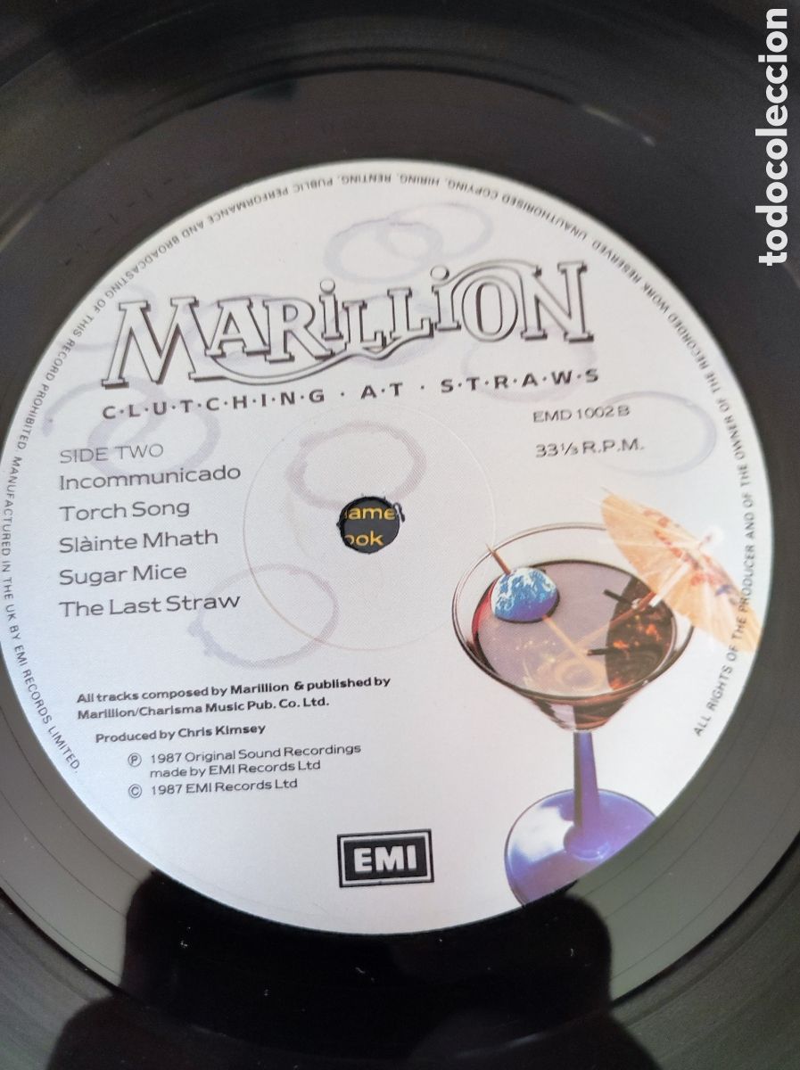 Discos de vinilo: MARILLION - CLUTCHING AT STRAWS - Foto 6