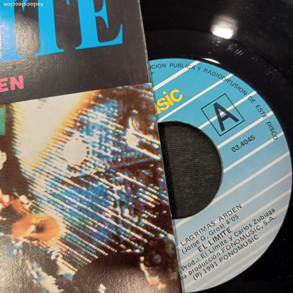 Discos de vinilo: EL LIMITE/LAGRIMAS ARDEN/SINGLE. - Foto 2