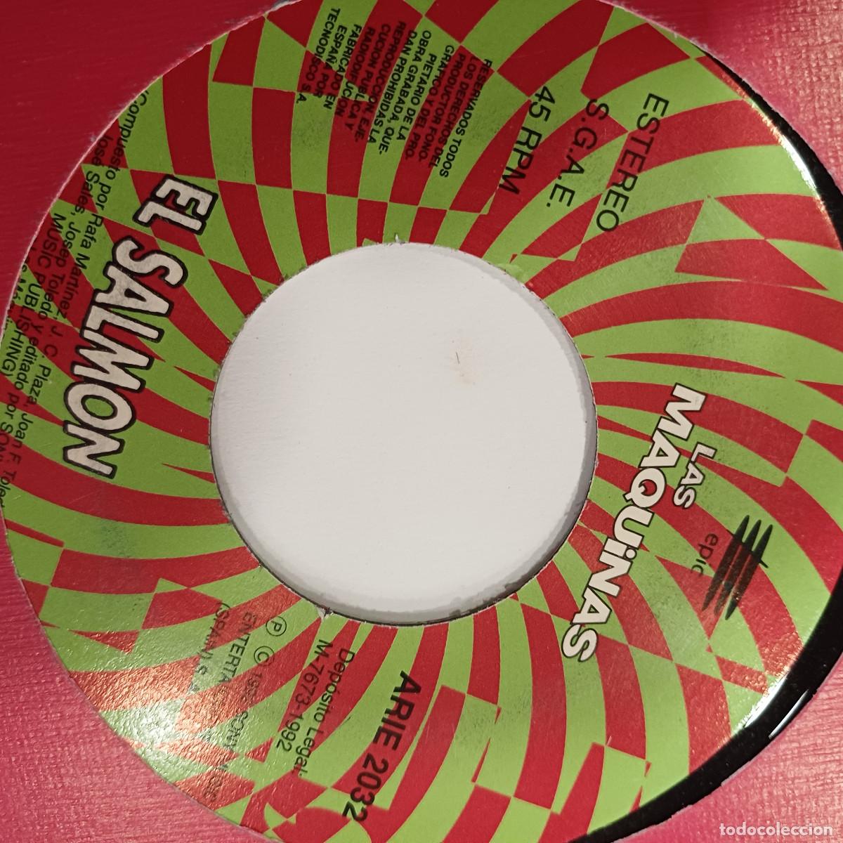 Discos de vinilo: LAS MAQUINAS/EL SALMON/SINGLE. - Foto 2