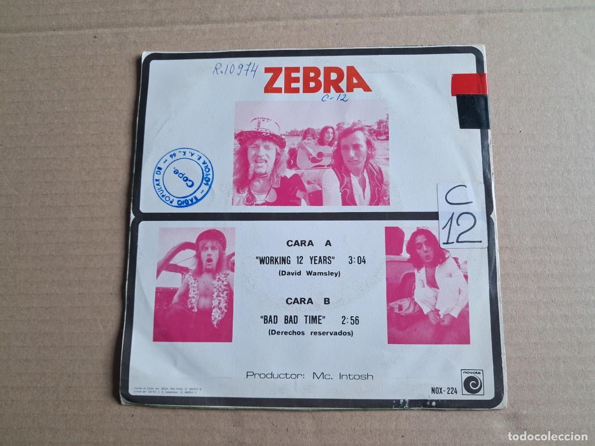 Discos de vinilo: ZEBRA - WORKING 12 YEARS SINGLE PROMOCIONAL 1974 - Foto 3