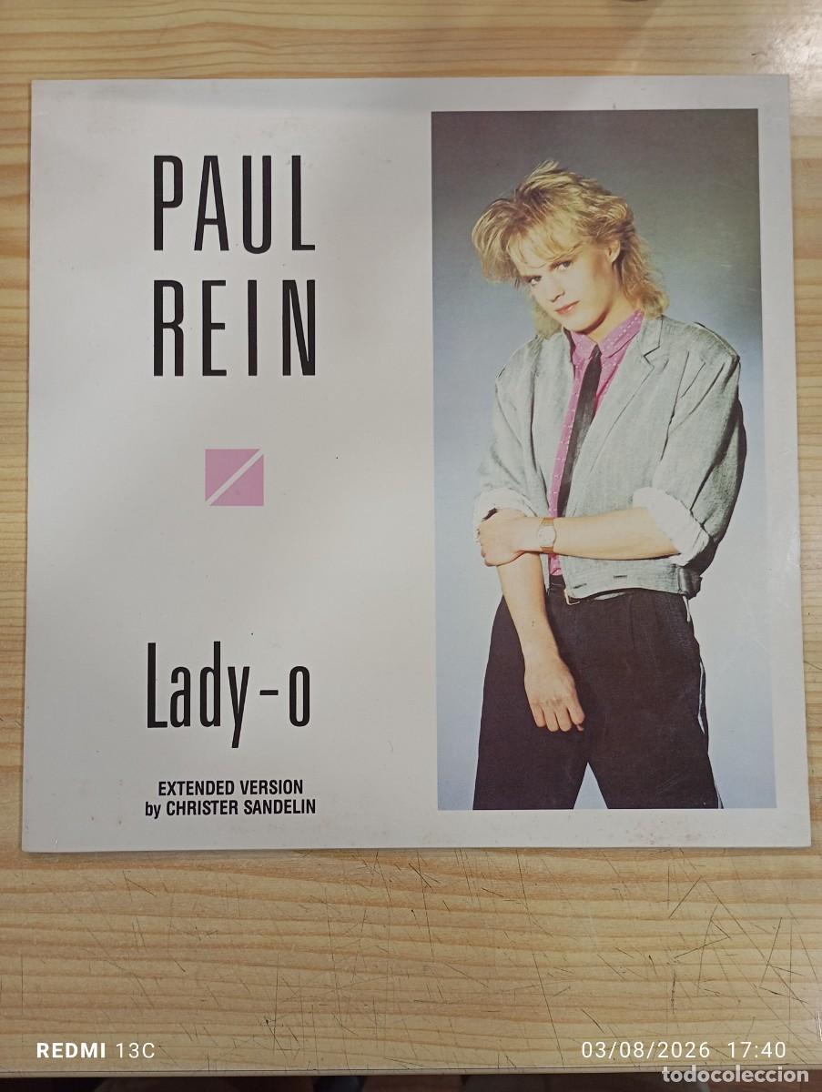 Discos de vinilo: Maxi 12&rdquo; - Paul Rein &lrm;&ndash; Lady O - Edicion Espa&ntilde;ola 1986 EXCELENTE COPIA