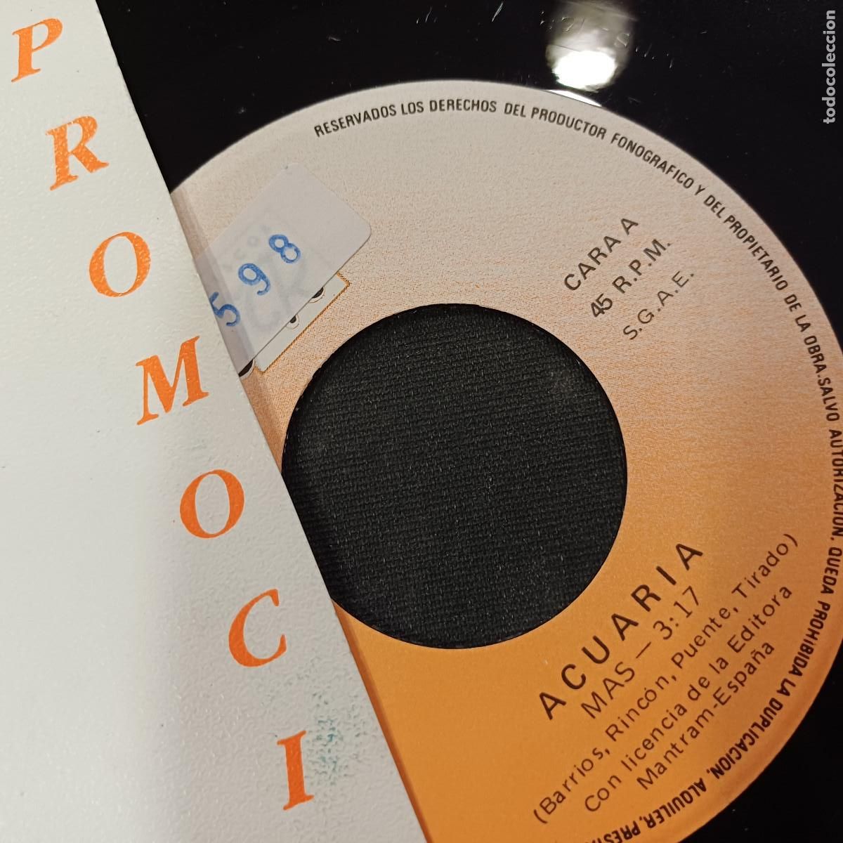 Discos de vinilo: ACUARIA/MAS/SINGLE PROMOCIONAL. - Foto 2