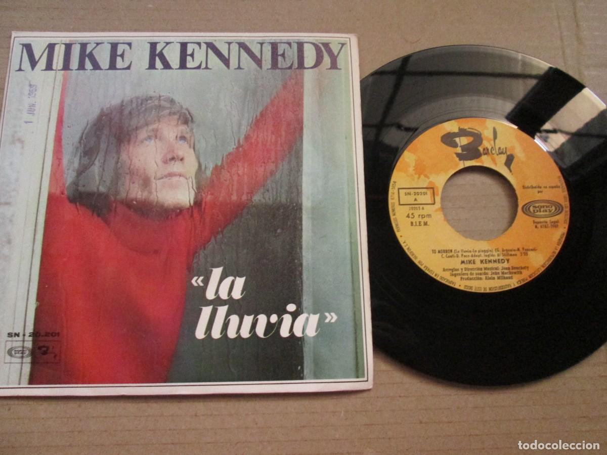Discos de vinilo: MIKE KENNEDY - La lluvia. Single, ed espa&ntilde;ola 7&rdquo; 1969. Magn&iacute;fico estado (VG+/NM)