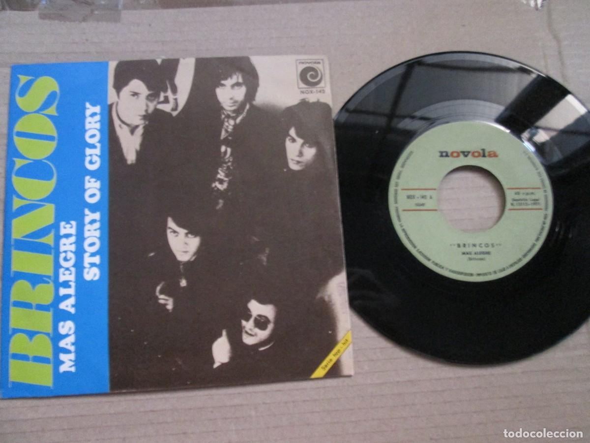 Discos de vinilo: LOS BRINCOS - M&aacute;s Alegre / Story of Glory. Single, ed espa&ntilde;ola 7&rdquo; 1971. Magn&iacute;fico estado (VG+/NM)
