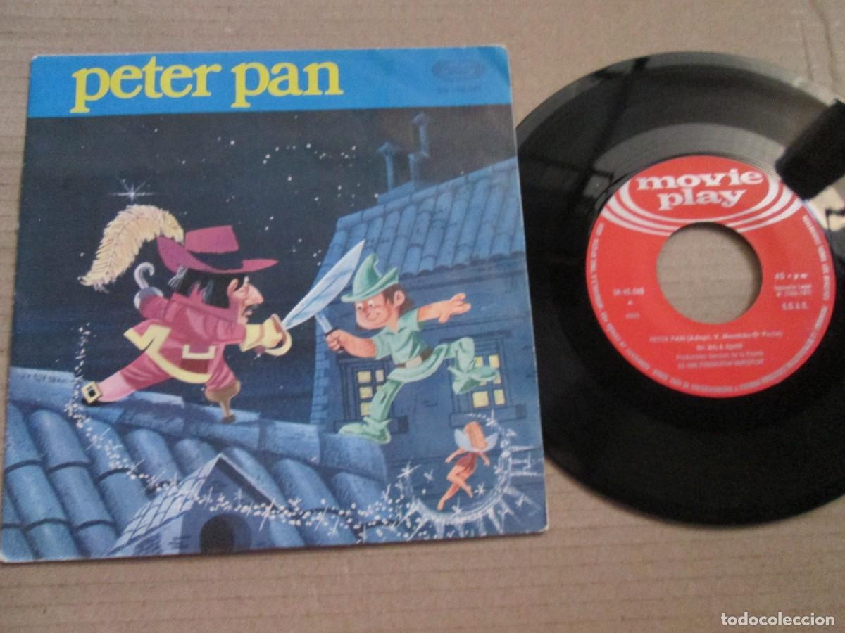 Discos de vinilo: TEATRO INFANTIL SAMANIEGO - Peter Pan. Single, ed espa&ntilde;ola 7&rdquo; 1970. Magn&iacute;fico estado VG+/NM