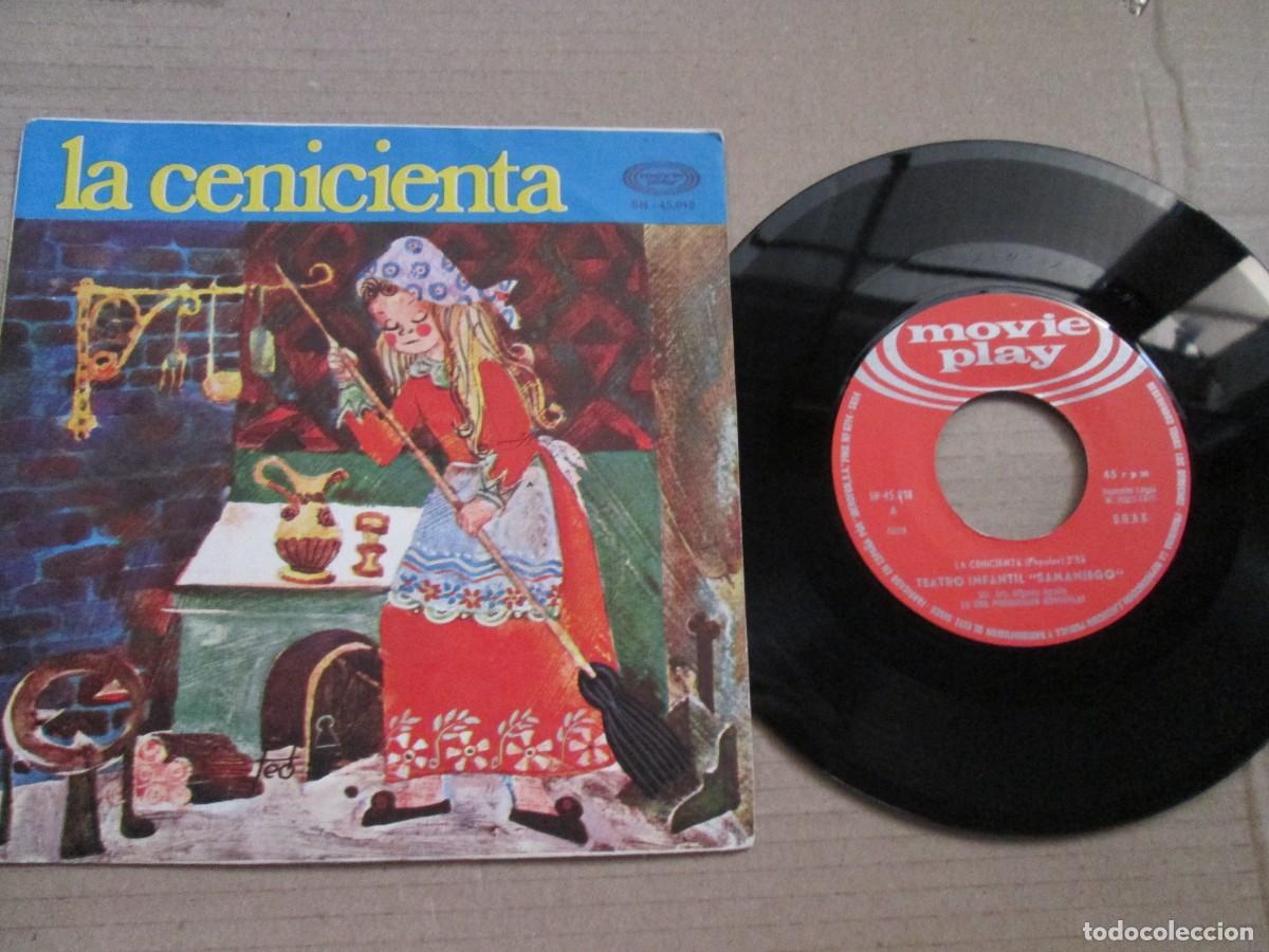 Discos de vinilo: TEATRO INFANTIL SAMANIEGO - La Cenicienta. Single, ed espa&ntilde;ola 7&rdquo; 1970. Magn&iacute;fico estado VG+/NM