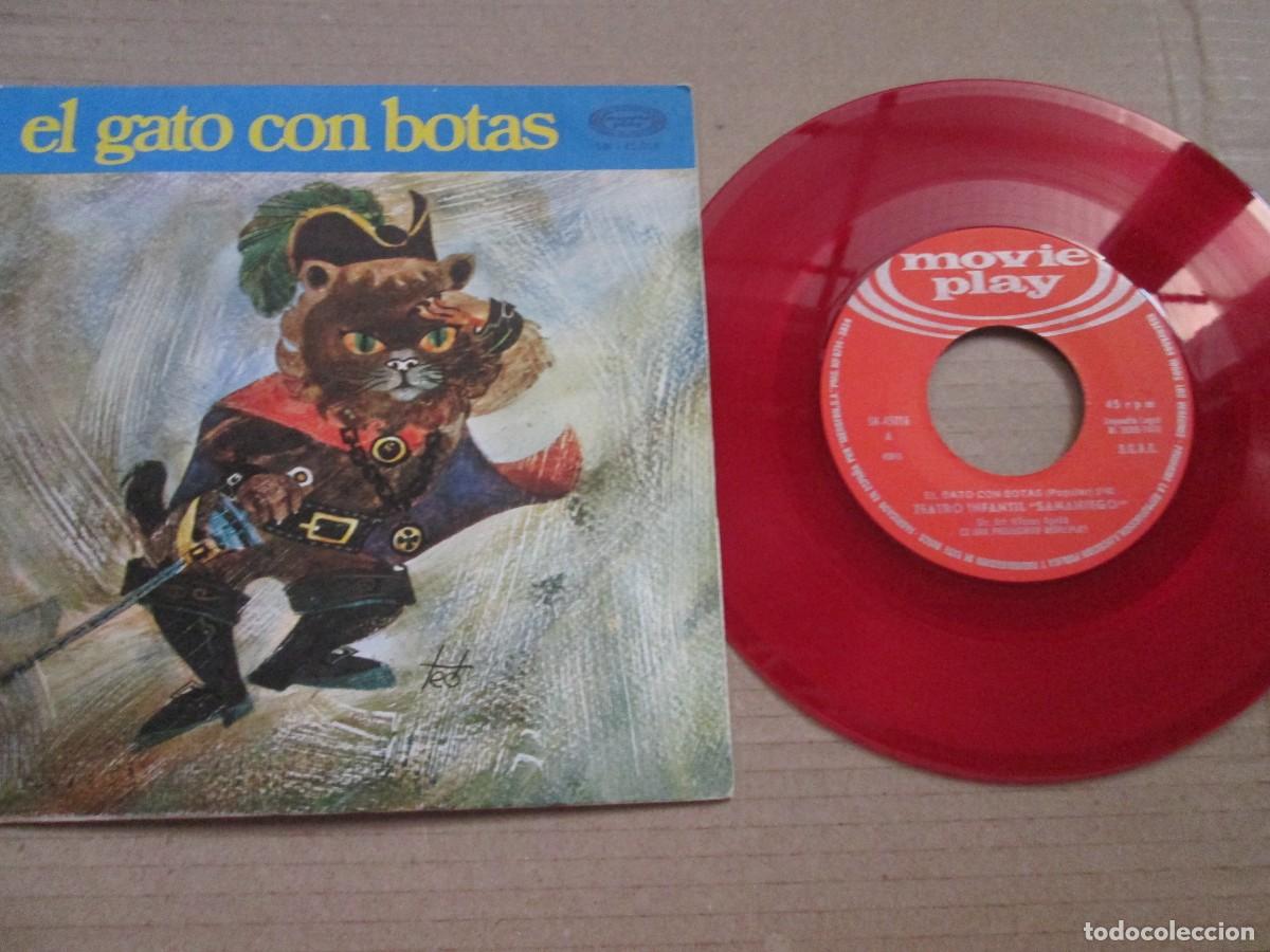 Discos de vinilo: TEATRO INFANTIL SAMANIEGO -El Lobo y las cabritas. Single ed espa&ntilde;ola 7&rdquo; ROJO 1970. Magn&iacute;fico VG+/NM
