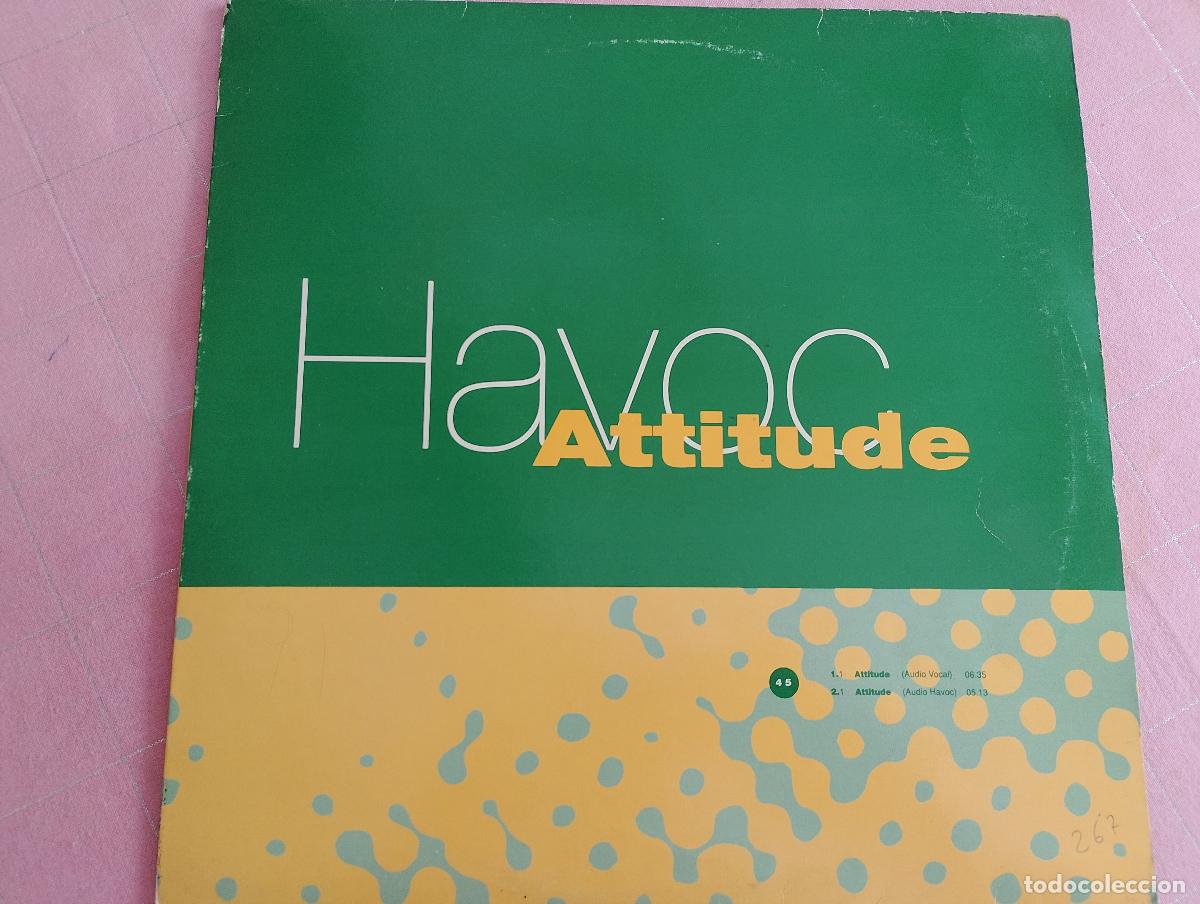 Discos de vinilo: Havoc &ndash; Attitude, techno, ebm,1990 - Foto 2