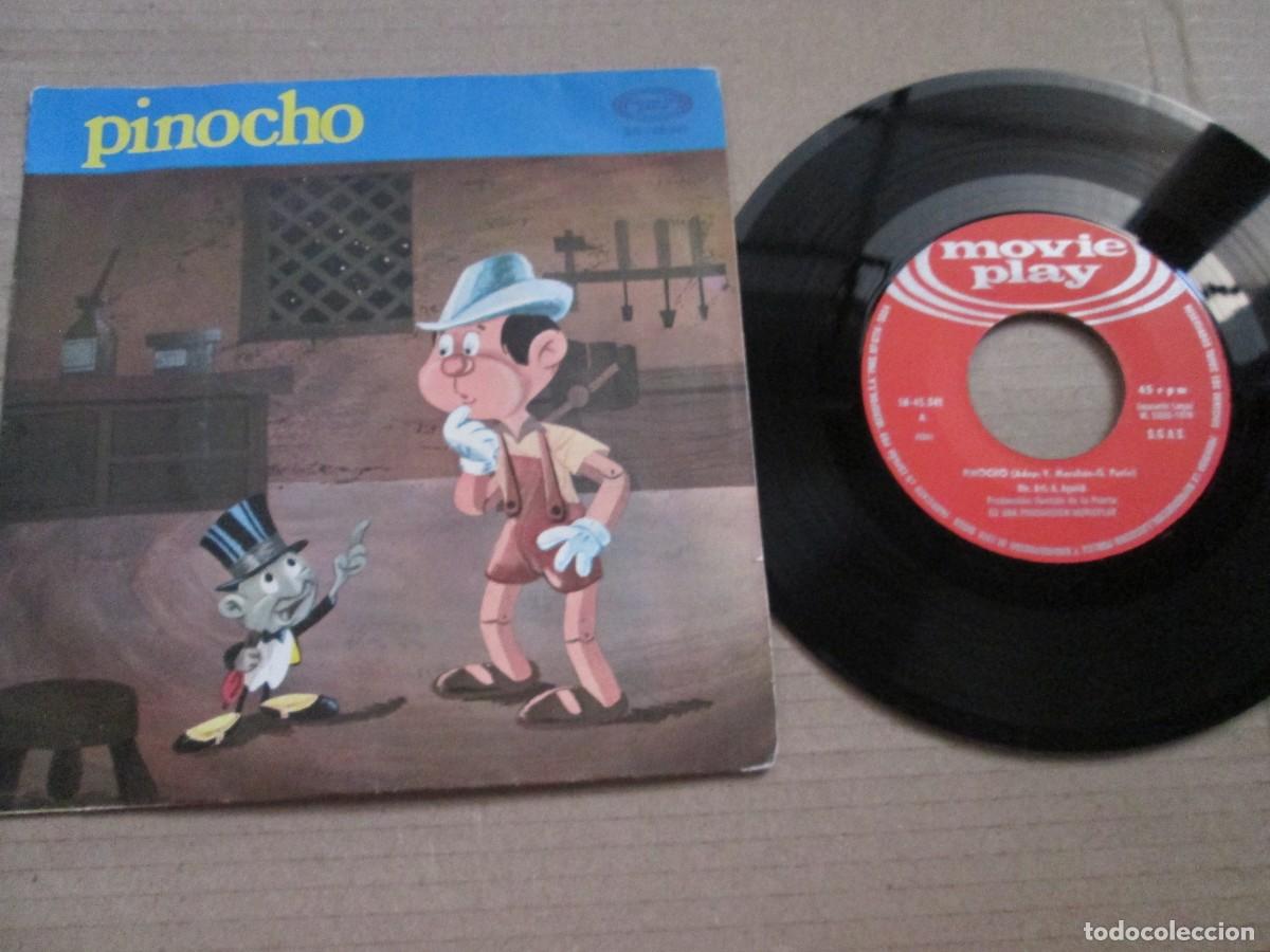 Discos de vinilo: TEATRO INFANTIL SAMANIEGO - Pinocho. Single, ed espa&ntilde;ola 7&rdquo; 1970. Magn&iacute;fico estado VG+/NM