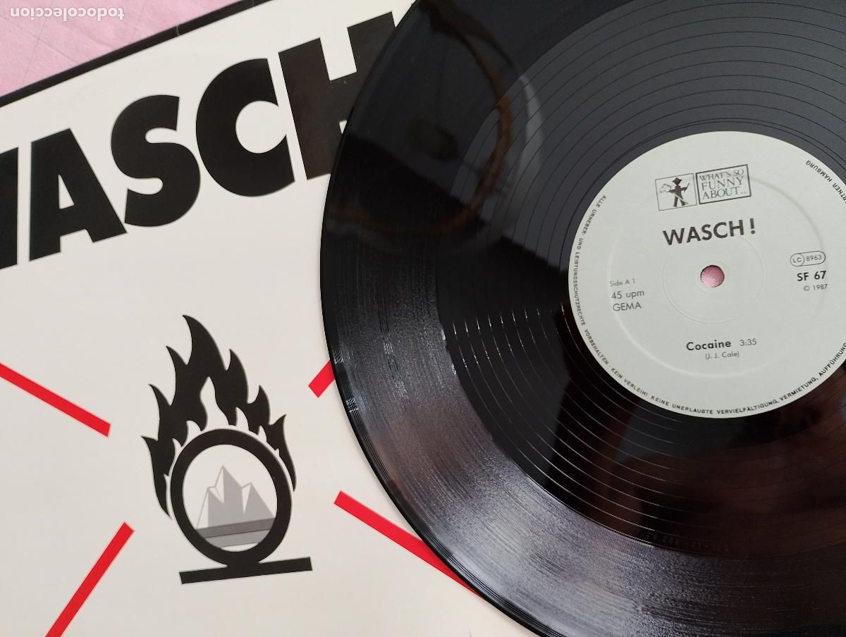 Discos de vinilo: Wasch! &ndash; Cocaine, 1987, ebm - Foto 2