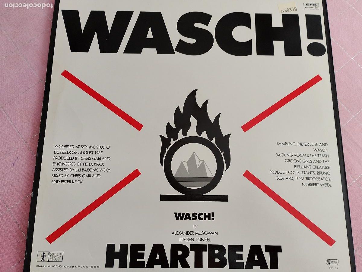 Discos de vinilo: Wasch! &ndash; Cocaine, 1987, ebm - Foto 4