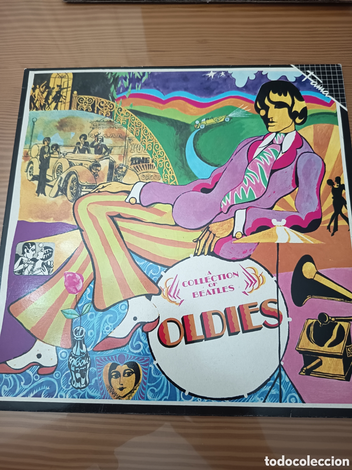 Discos de vinilo: Disco vinilo LP de The Beatles &rdquo; Oldies &rdquo; antigua edici&oacute;n Fama,vinilo comoa estrenar