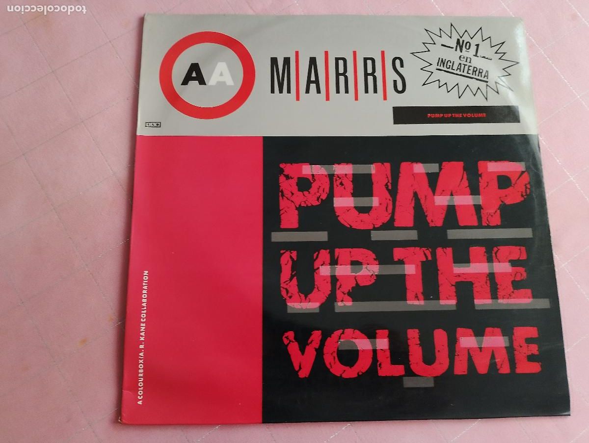 Discos de vinilo: M.A.R.R.S. - PUMP UP THE VOLUME MAXI BLANCO Y NEGRO - 1987
