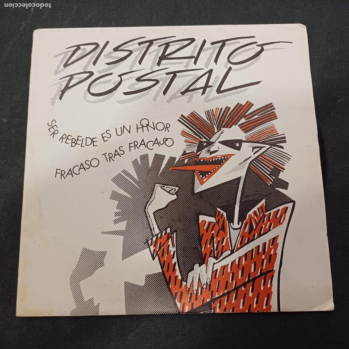 Discos de vinilo: DISTRITO POSTAL/SER REBELDE ES UN HONOR/SINGLE.